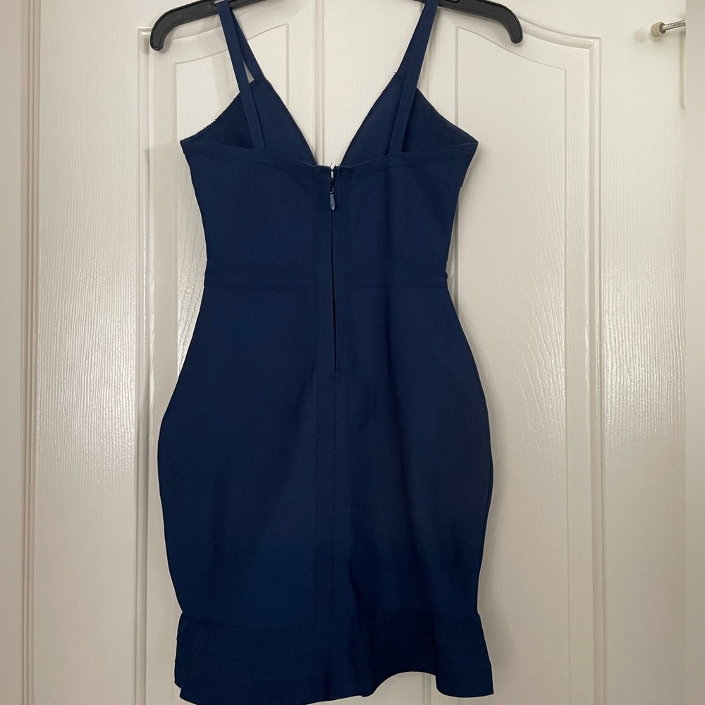 Navy Blue Bandage Dress